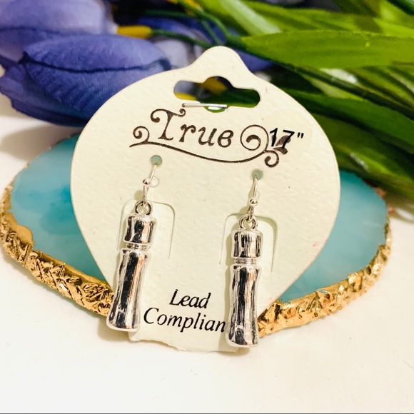 🌹Vintage True bamboos shape silver earring - Picture 3 of 10